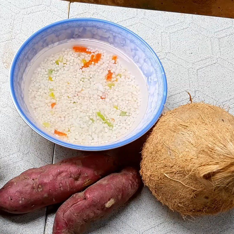 Step 2 Prepare other ingredients Banana sweet potato dessert