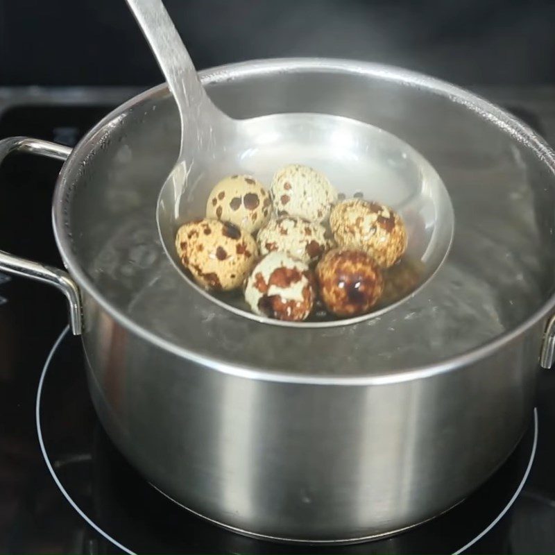 Step 2 Boil the eggs and rice paper for Mixed Rice Paper with Tamarind Sauce
