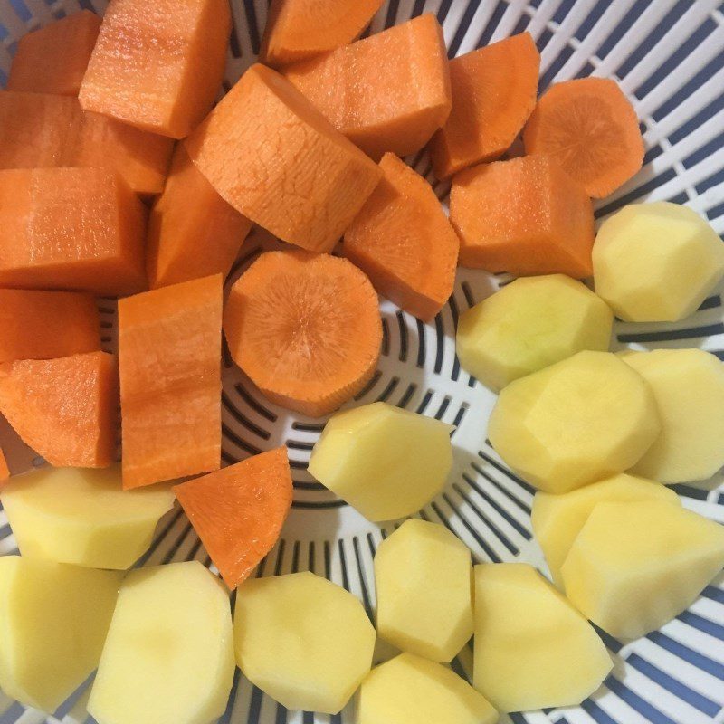 Step 2 Prepare the vegetables Chicken stew with potatoes