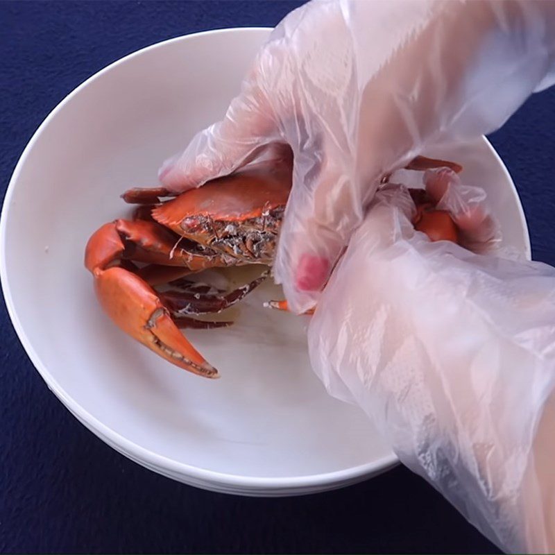 Step 1 Preparing crab Shredded chicken crab soup