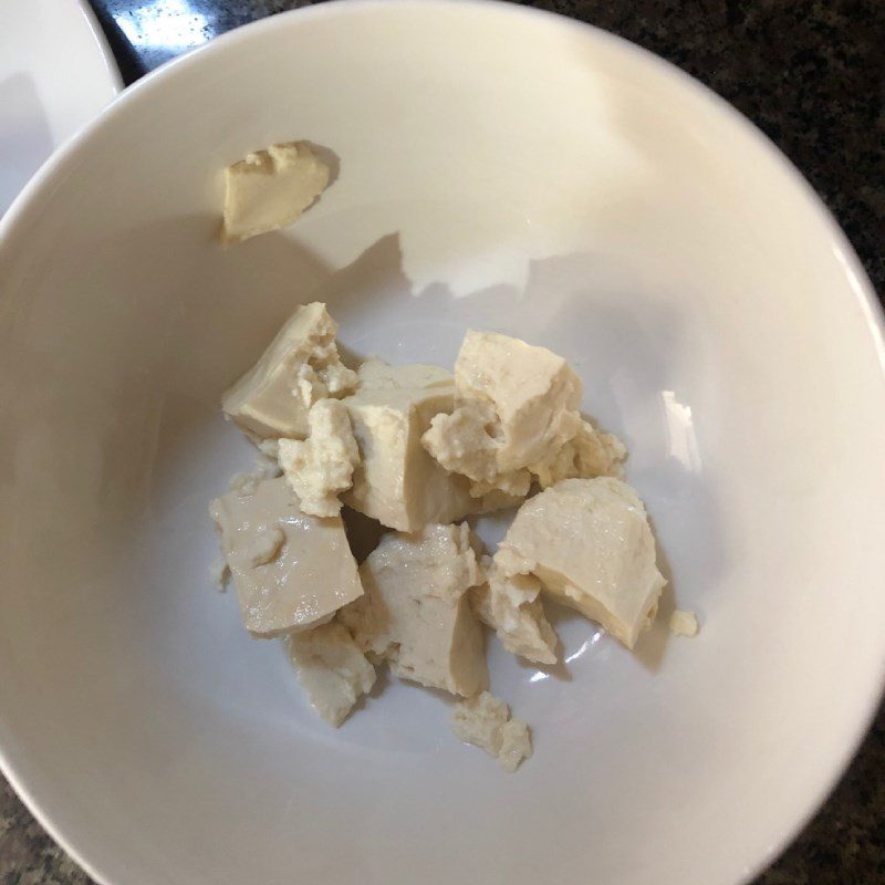 Step 1 Prepare the tofu and mix the filling Stuffed Tofu using an Air Fryer