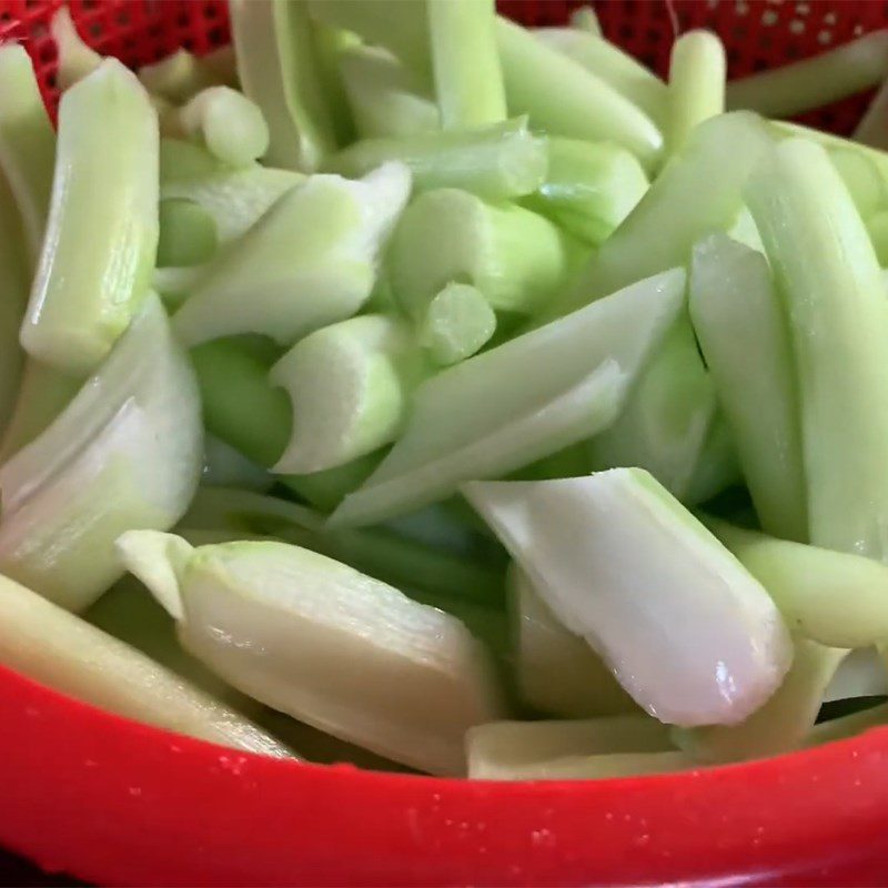 Step 1 Prepare Dọc Mùng Fresh Shrimp Stir-Fry