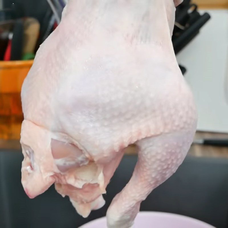 Step 1 Prepare the chicken Steamed Chicken with Vietnamese Coriander