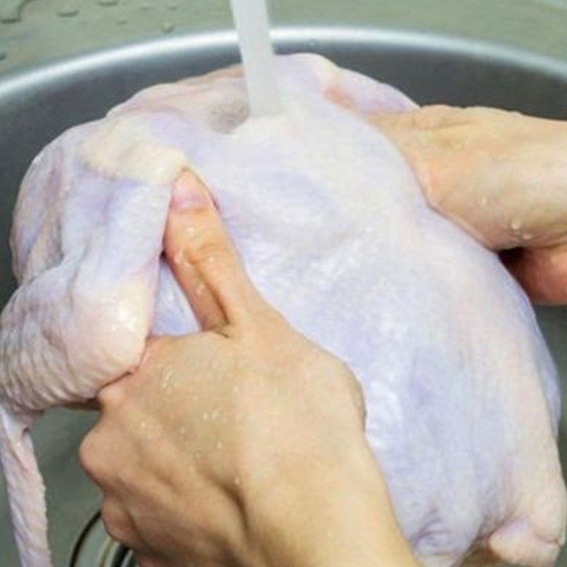 Step 1 Prepare the chicken Crispy Fried Chicken with Whole Mac Mat Leaves