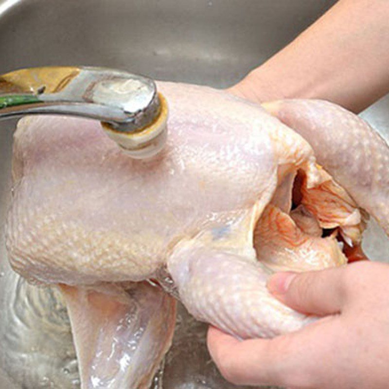 Step 1 Prepare the Chicken for Chicken Noodle Soup with Mushrooms