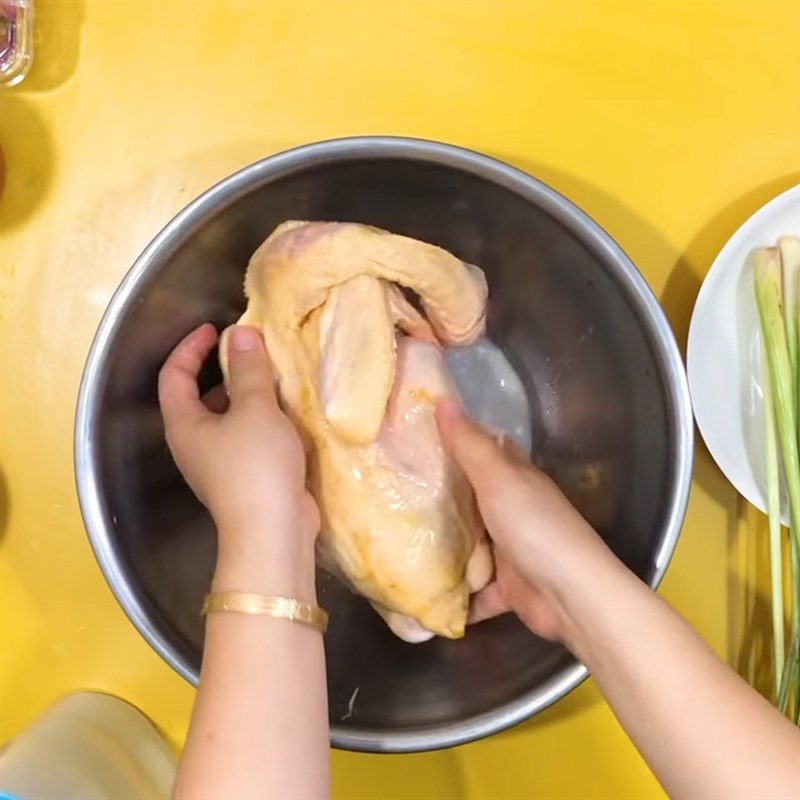 Step 1 Prepare the chicken Beer Steamed Chicken