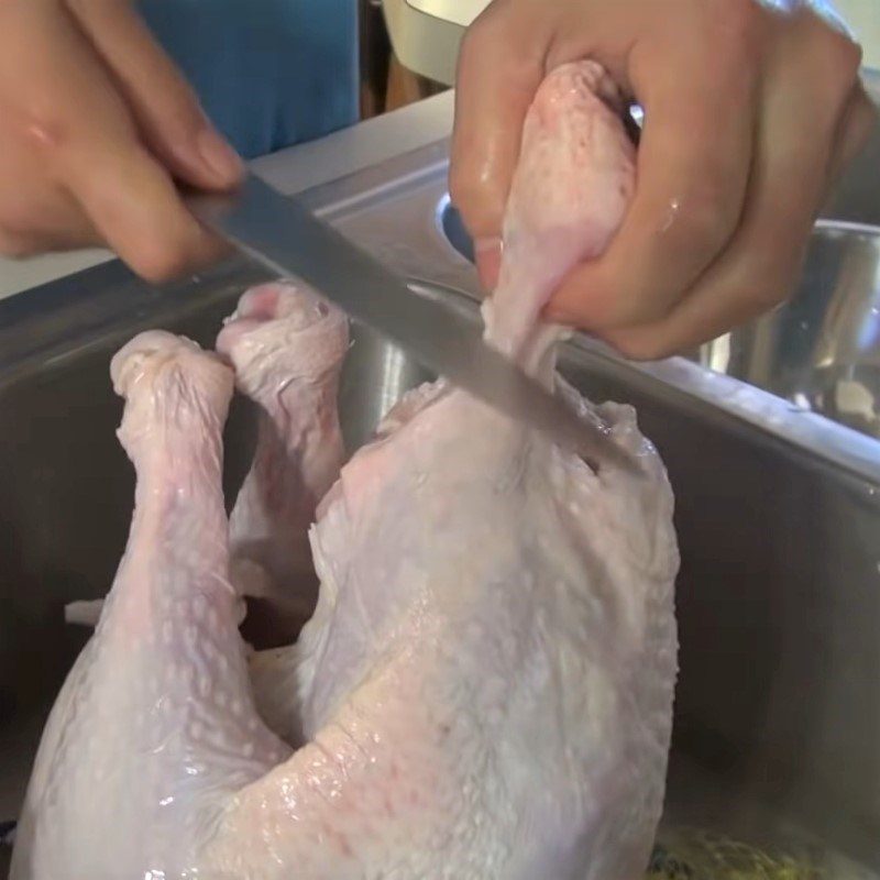 Step 1 Prepping the turkey Crispy Fried Turkey