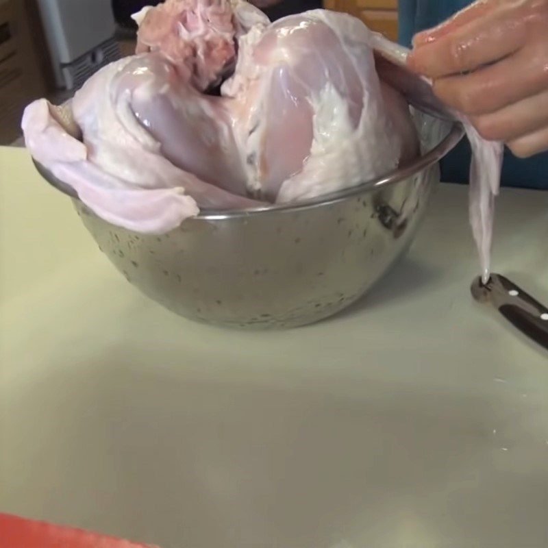 Step 1 Prepping the turkey Crispy Fried Turkey