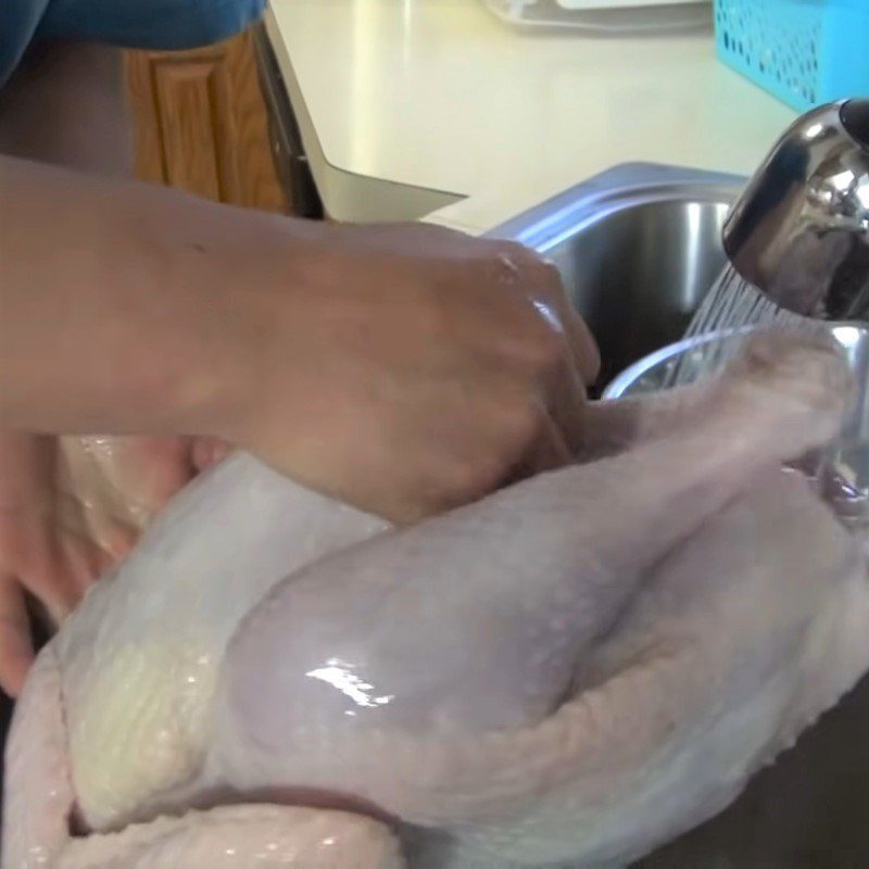 Step 1 Prepping the turkey Crispy Fried Turkey