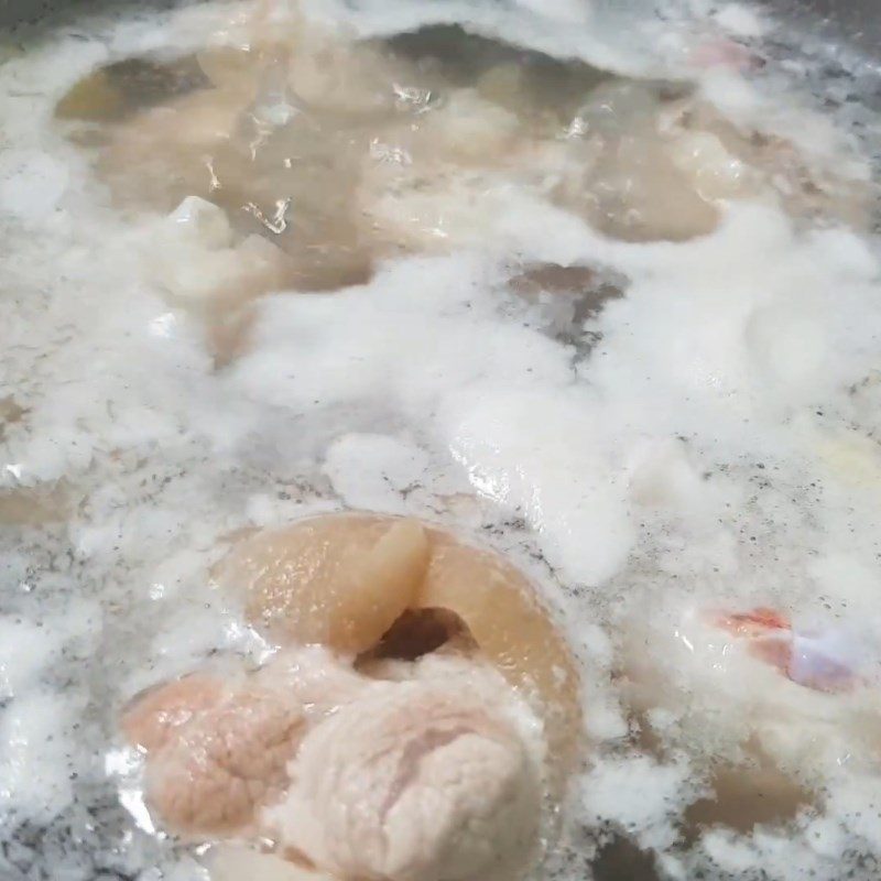Step 1 Prepare pork knuckle for Pork knuckle noodle soup with crispy fat and satay