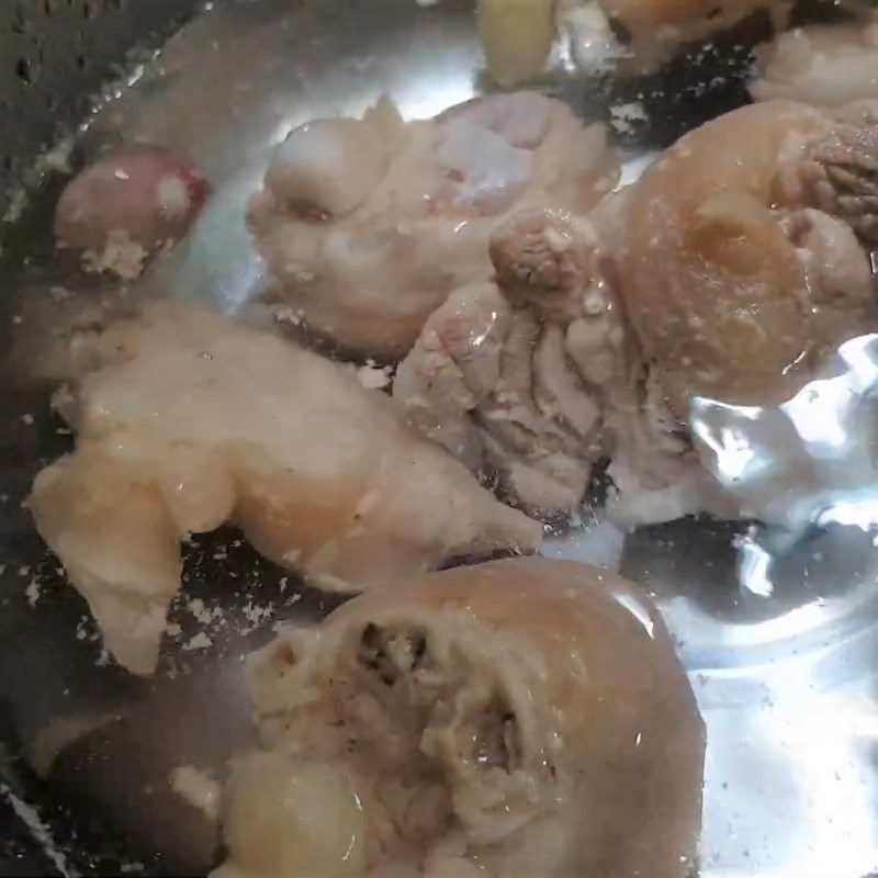 Step 1 Prepare pork knuckle for Pork knuckle noodle soup with crispy fat and satay