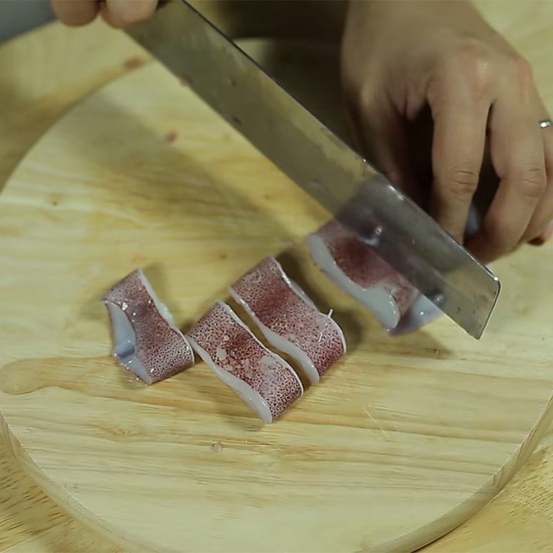 Step 1 Prepare seafood and meat for Fish Hotpot with Fermented Fish Sauce