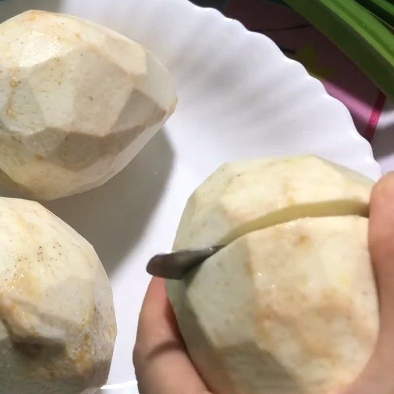 Step 1 Prepare Taro for Taro Coconut Milk