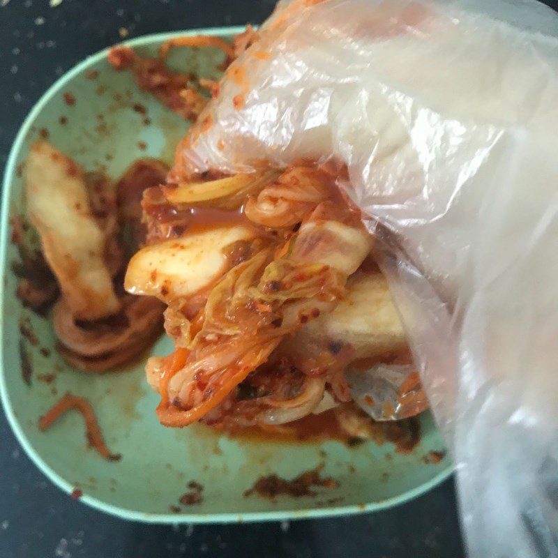 Step 1 Prepare kimchi for Kimchi Fried Rice with Beef