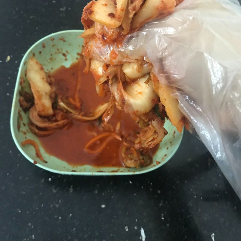 Step 1 Prepare kimchi for Kimchi Fried Rice with Beef