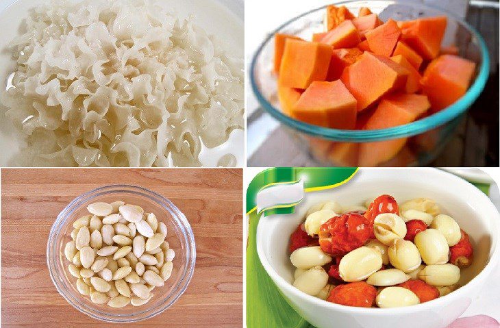 Step 1 Prepare the ingredients for Snow Fungus and Papaya Dessert