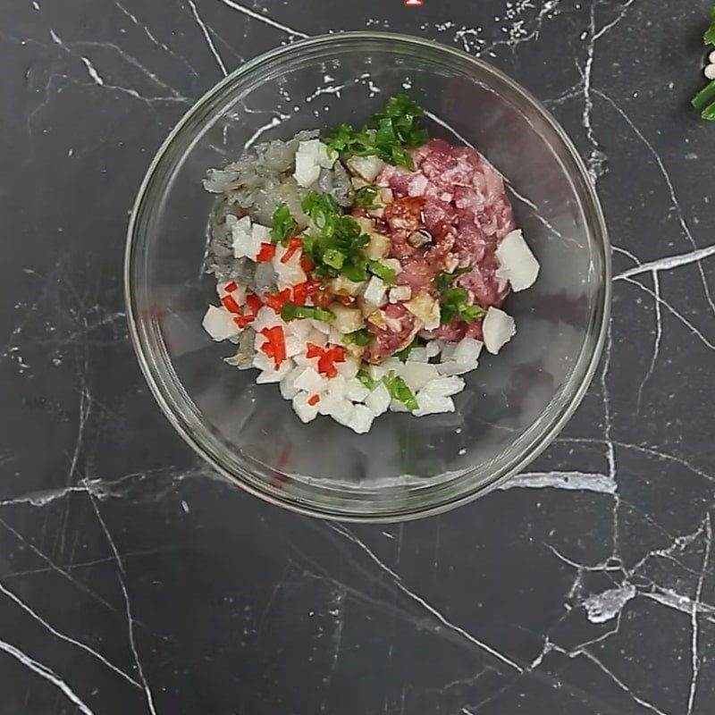 Step 1 Prepare the ingredients for Steamed Silken Tofu with Shrimp and Pork