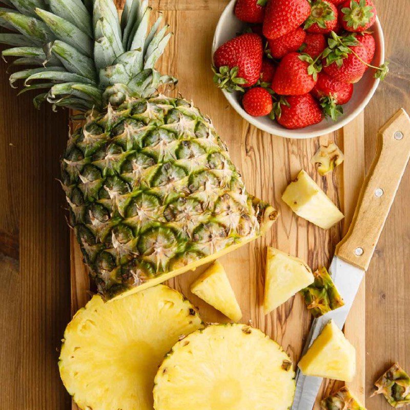 Step 1 Prepare ingredients for fragrant watermelon strawberry smoothie