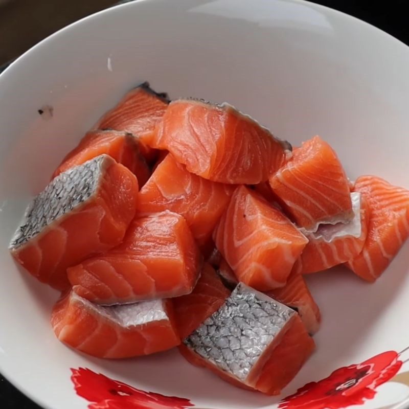 Step 1 Prepare ingredients for Crispy Fried Salmon