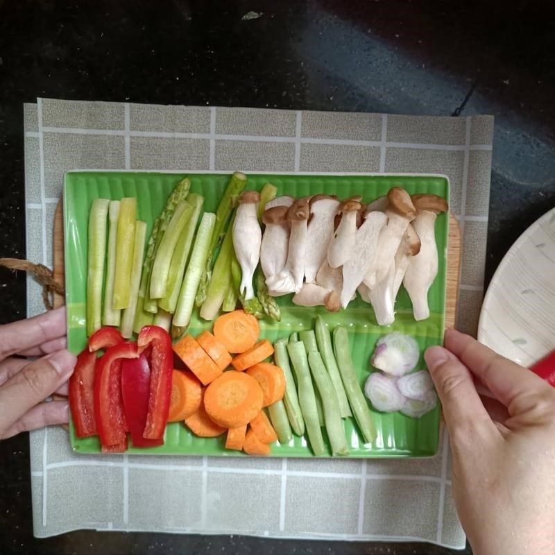 Step 1 Prepare Ingredients for Grilled Tofu in Foil using an Oven