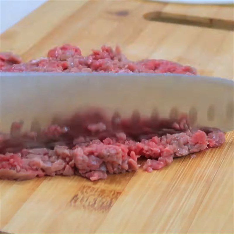 Step 1 Prepare the ingredients for Fried Beef and Tofu Cake
