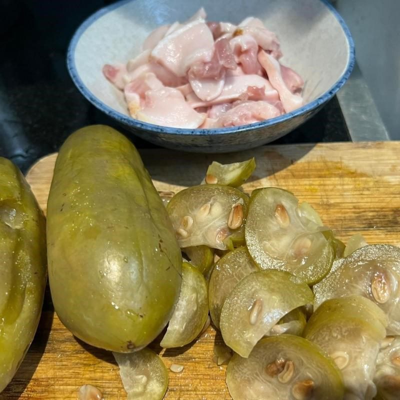 Step 1 Prepare ingredients and marinate the meat Pork with salted gourd