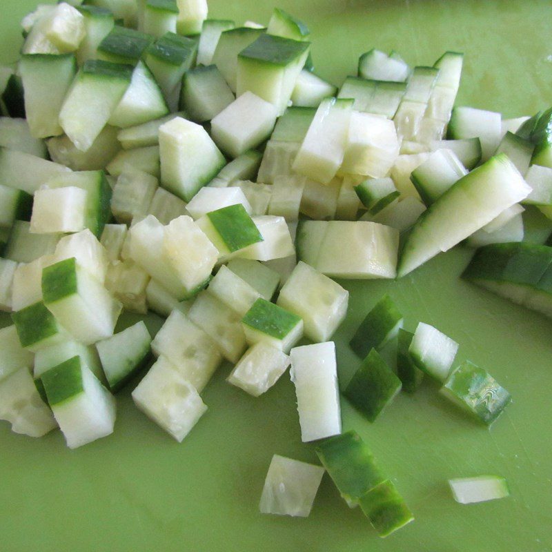 Step 2 Prepare vegetables for bell pepper chicken salad