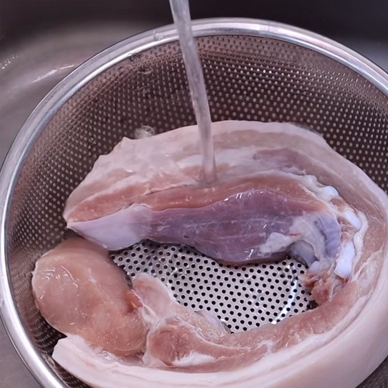 Step 1 Prepare the meat Fried Pork Belly with Fish Sauce