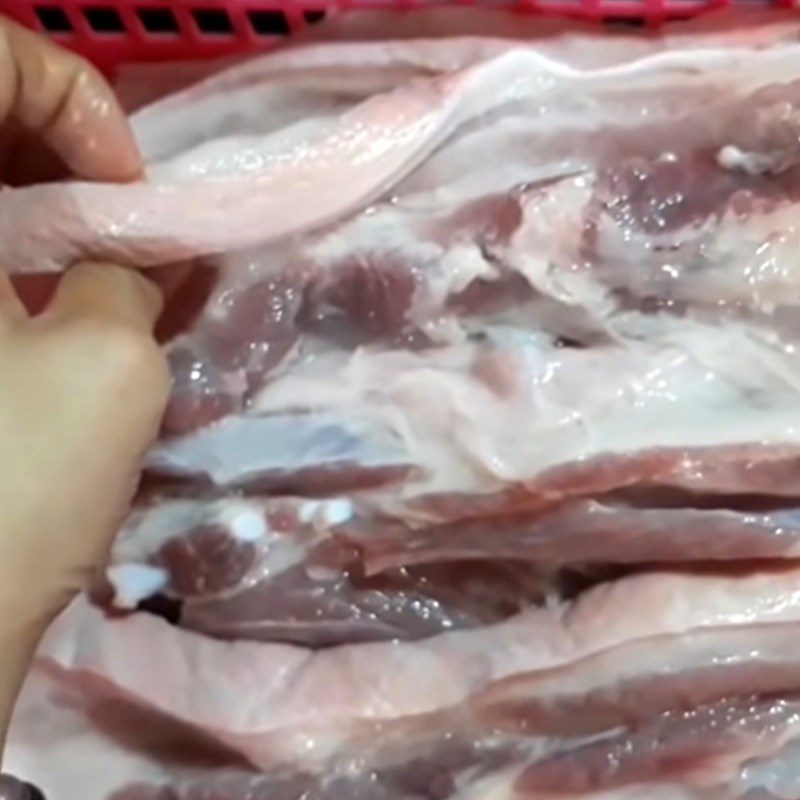Step 1 Prepare the pork belly for Garlic Marinated Sun-Dried Pork Belly