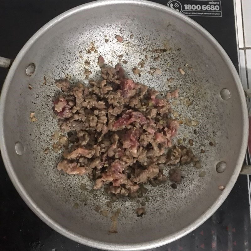 Step 2 Preparing beef Porridge from leftover rice