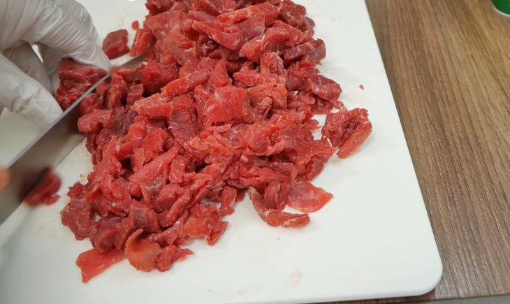 Step 1 Prepare beef and pork fat Beef Cake