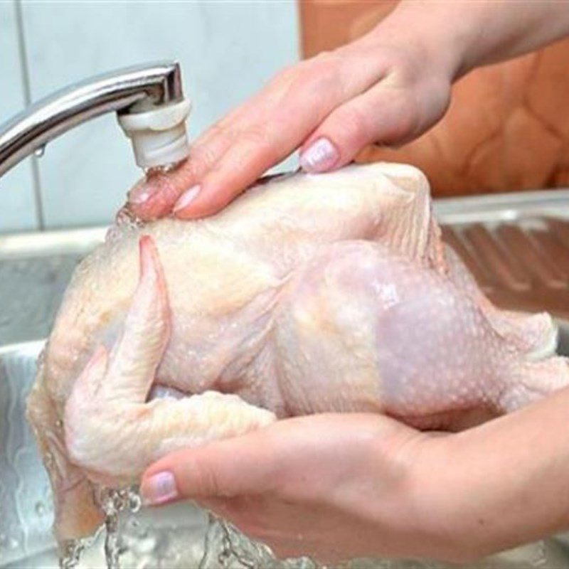 Step 1 Prepare the chicken Fried Chicken with Sesame and Lime Leaves