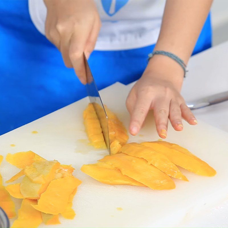 Step 1 Prepare the fruits for Coconut Jelly Dessert