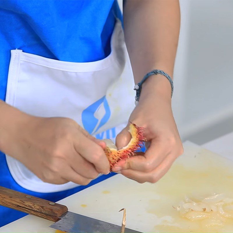 Step 1 Prepare the fruits for Coconut Jelly Dessert