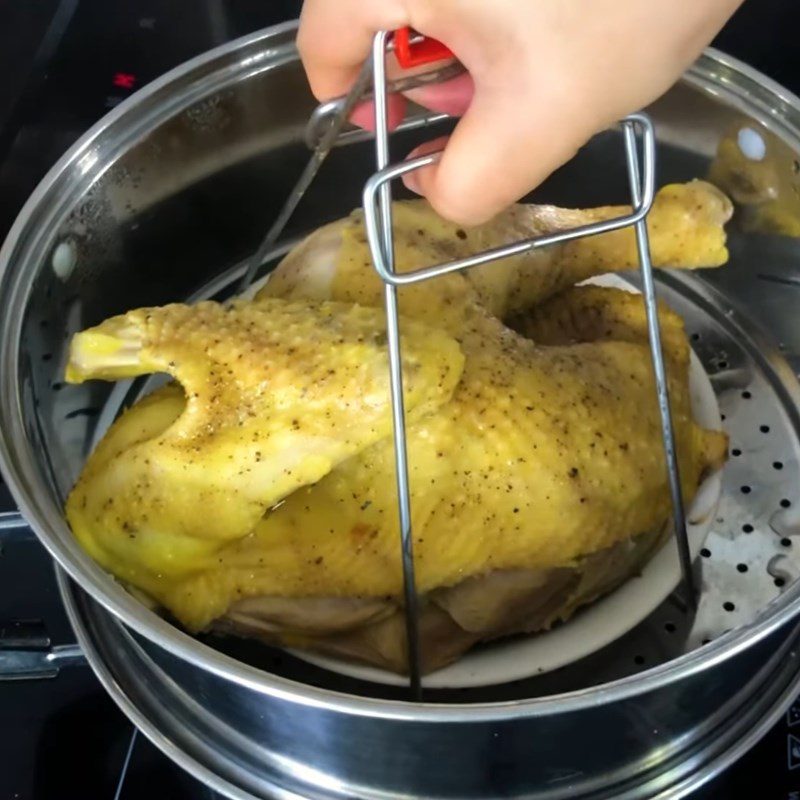 Step 1 Prepare and steam the chicken Whole Fried Chicken