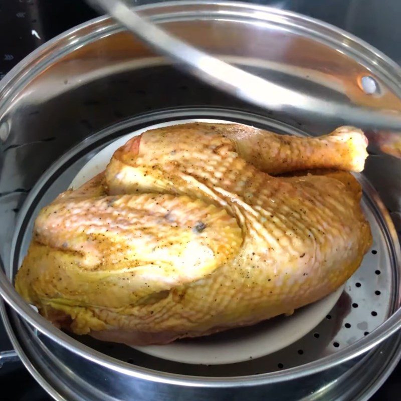 Step 1 Prepare and steam the chicken Whole Fried Chicken