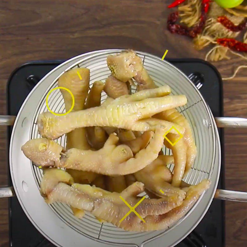 Step 1 Prepare and boil chicken feet Thai Chicken Feet Salad