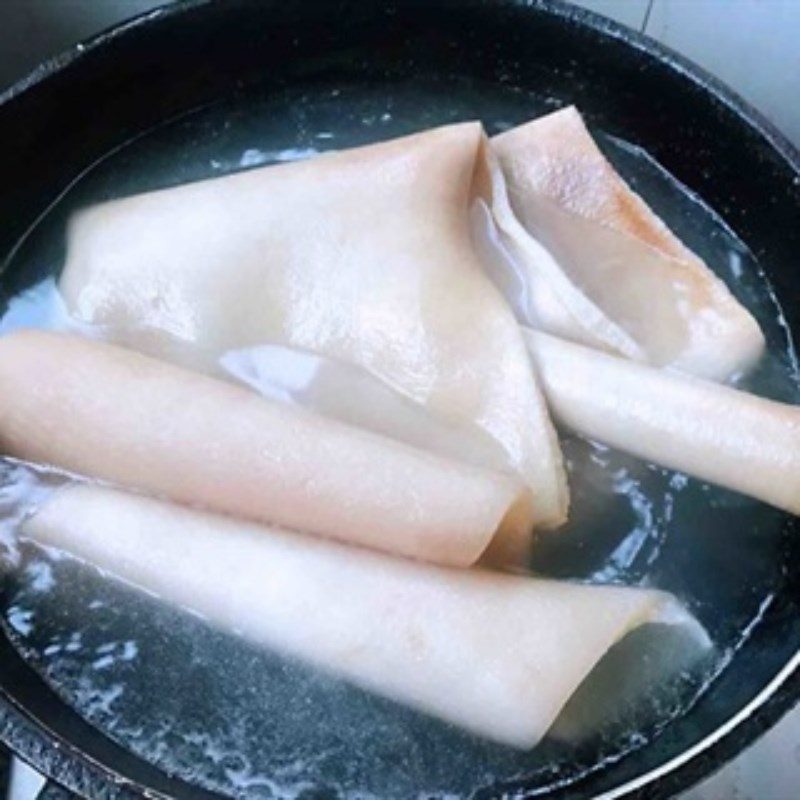 Step 1 Prepare and Boil Pork Skin Braised Pork Skin with Pepper