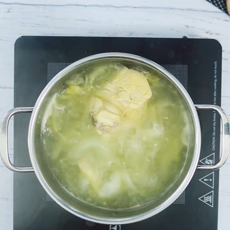 Step 1 Prepare and boil the chicken for Shredded Chicken Salad