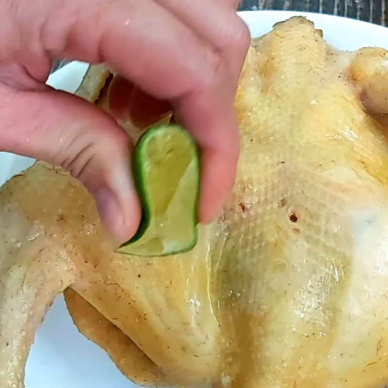 Step 1 Prepare and boil the chicken Whole Chicken Fried with Garlic Butter Sauce