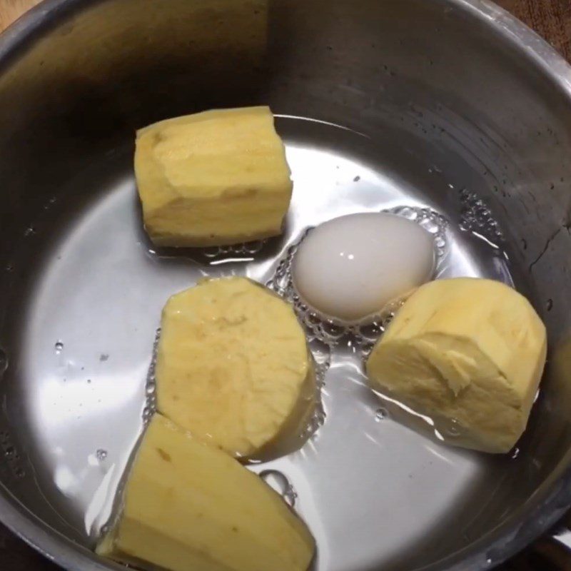 Step 1 Prepare and Boil Sweet Potato for Sweet Potato and Egg Porridge