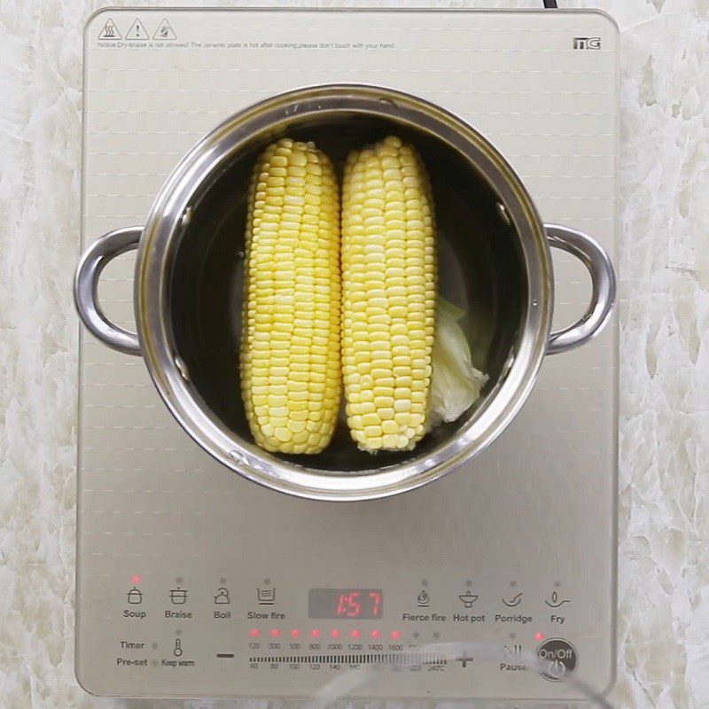 Step 1 Boil the corn for Corn Milk