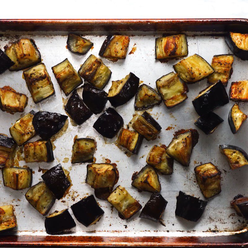 Step 3 Prepare and grill eggplant Eggplant lentil salad