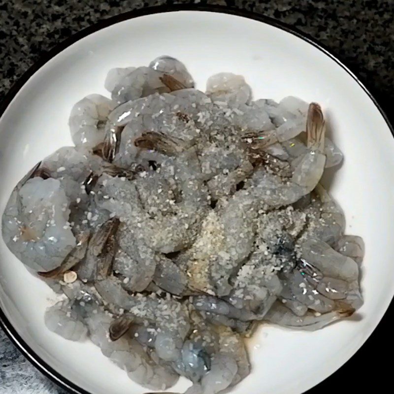 Step 2 Preprocessing and marinating shrimp for Banh Can Da Nang
