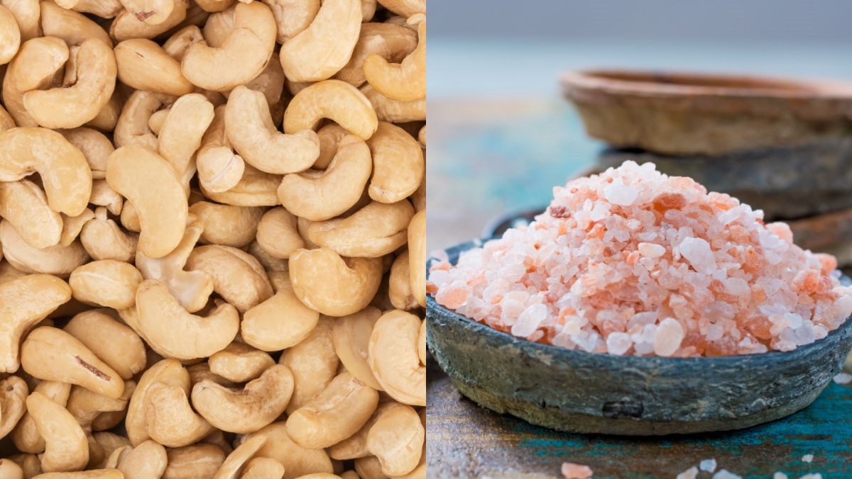 Ingredients for cashew milk dish