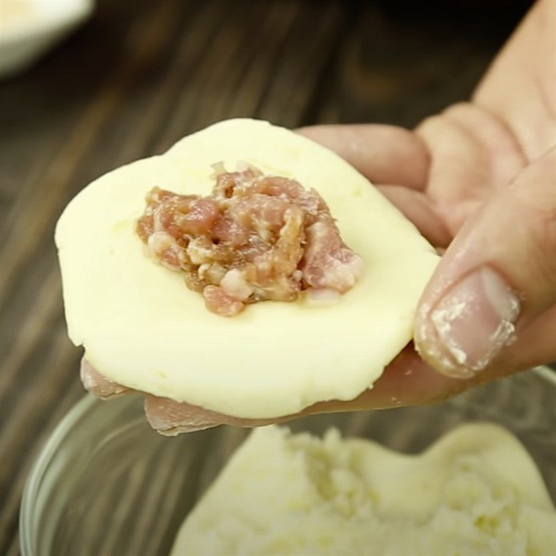 Step 4 Shaping Potato meatball soup