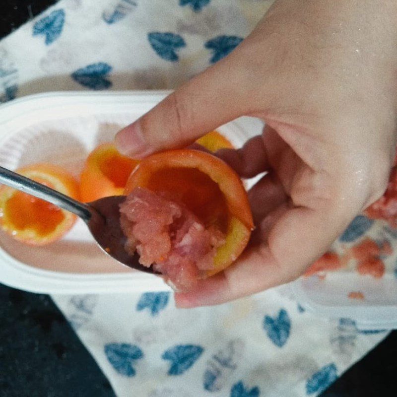 Step 3 Shape the tomatoes Stuffed tomatoes with ground meat using an air fryer