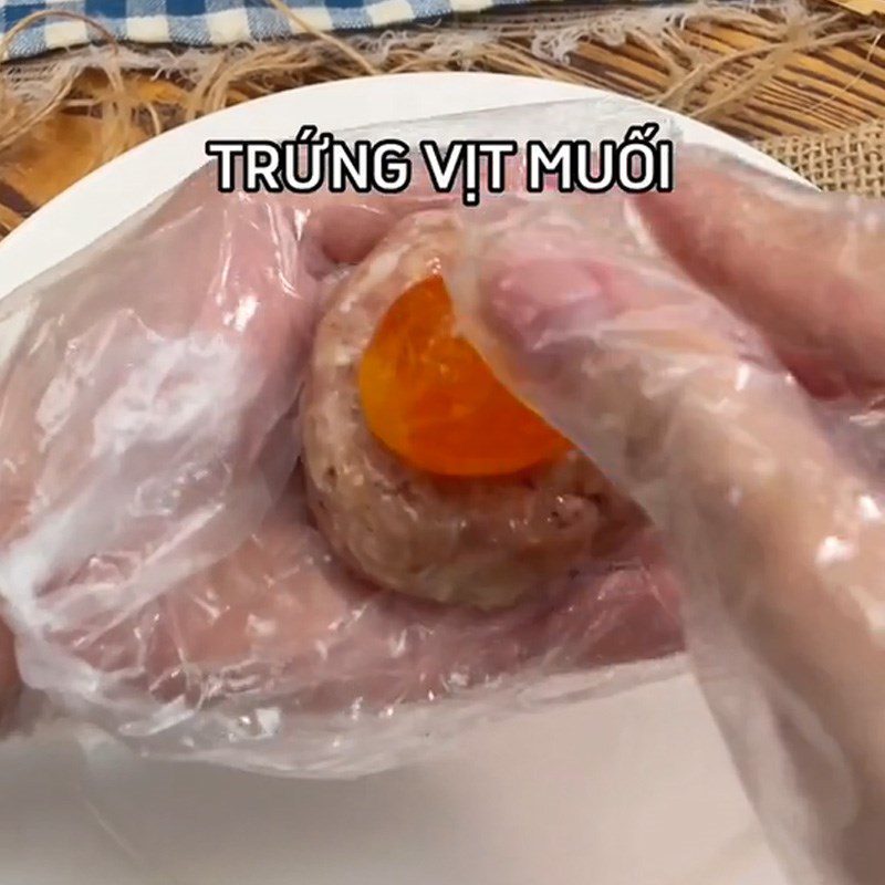 Step 2 Shaping salted egg dumplings (Recipe shared from TikTok Let's Cook with TasteVN)