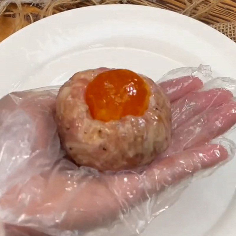 Step 2 Shaping salted egg dumplings (Recipe shared from TikTok Let's Cook with TasteVN)