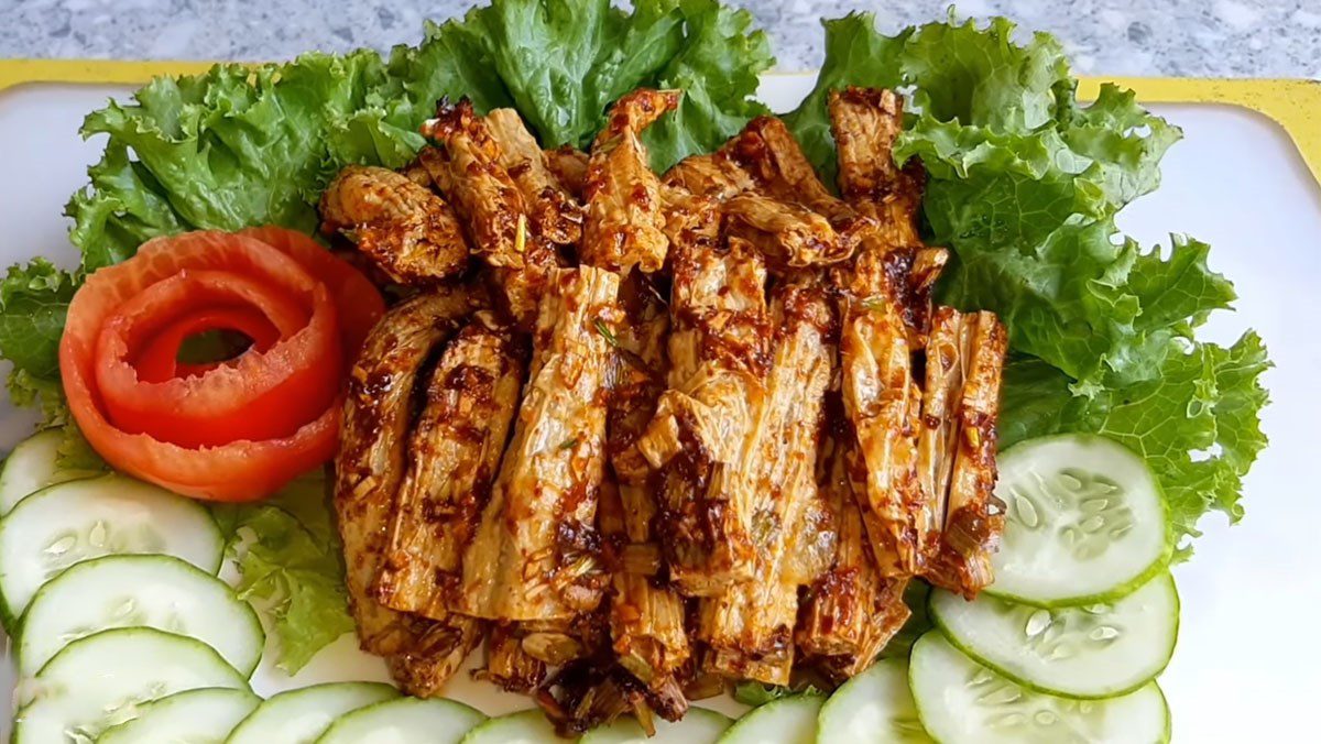 Crispy Fried Tofu Skin with Fish Sauce